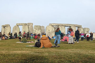 Visitors at Stonehenge Solstice