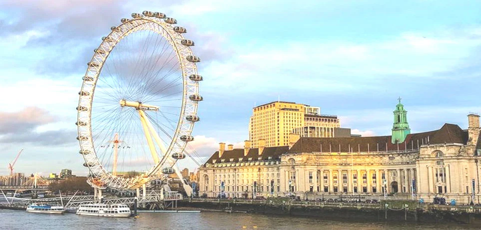 The London Eye on the edge of the Thames